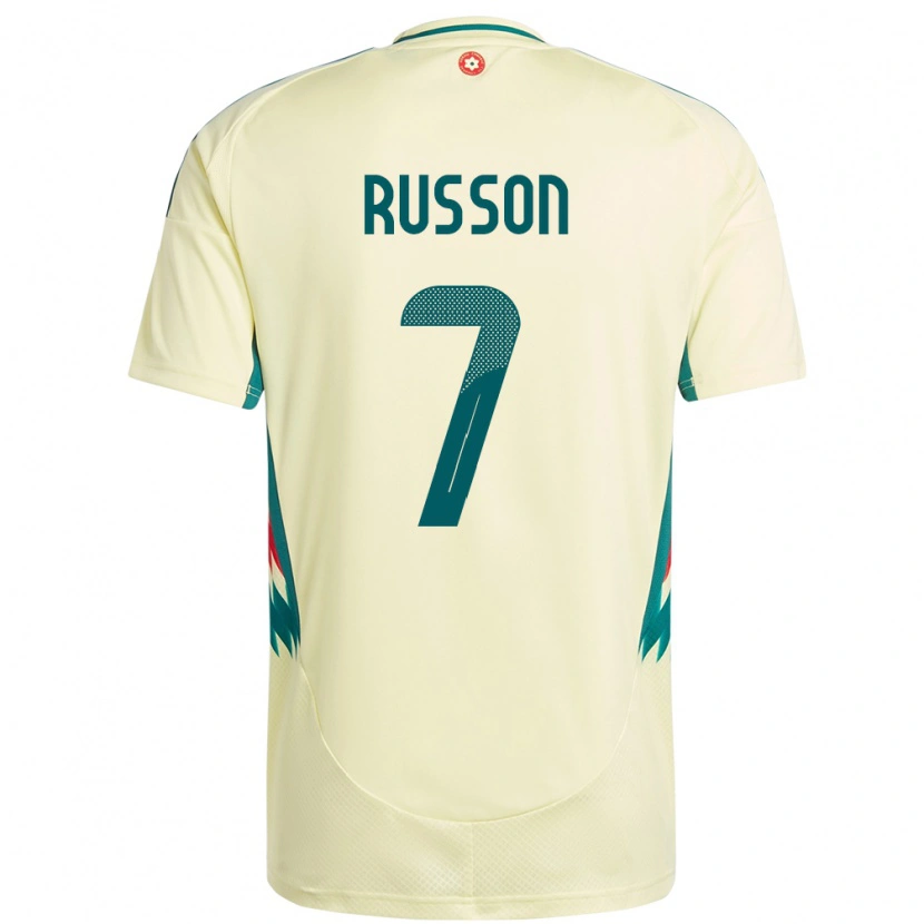 Danxen Mujer Camiseta Gales Will Russon #7 Beige Amarillo 2ª Equipación 24-26 La Camisa México
