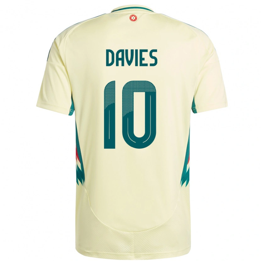 Danxen Mujer Camiseta Gales Jordan Davies #10 Beige Amarillo 2ª Equipación 24-26 La Camisa México