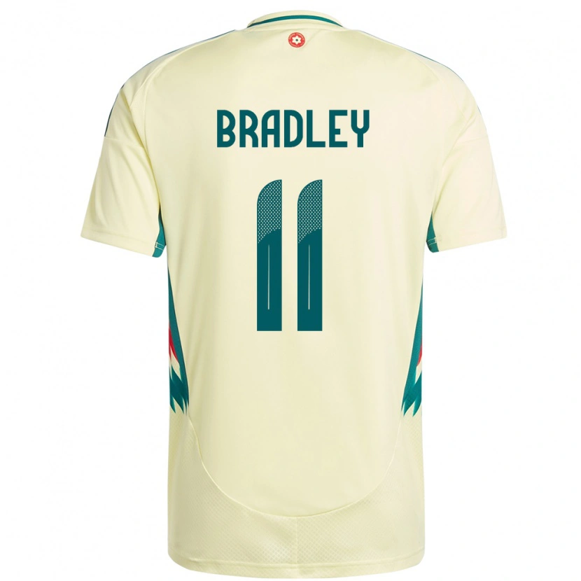 Danxen Mujer Camiseta Gales Sion Bradley #11 Beige Amarillo 2ª Equipación 24-26 La Camisa México