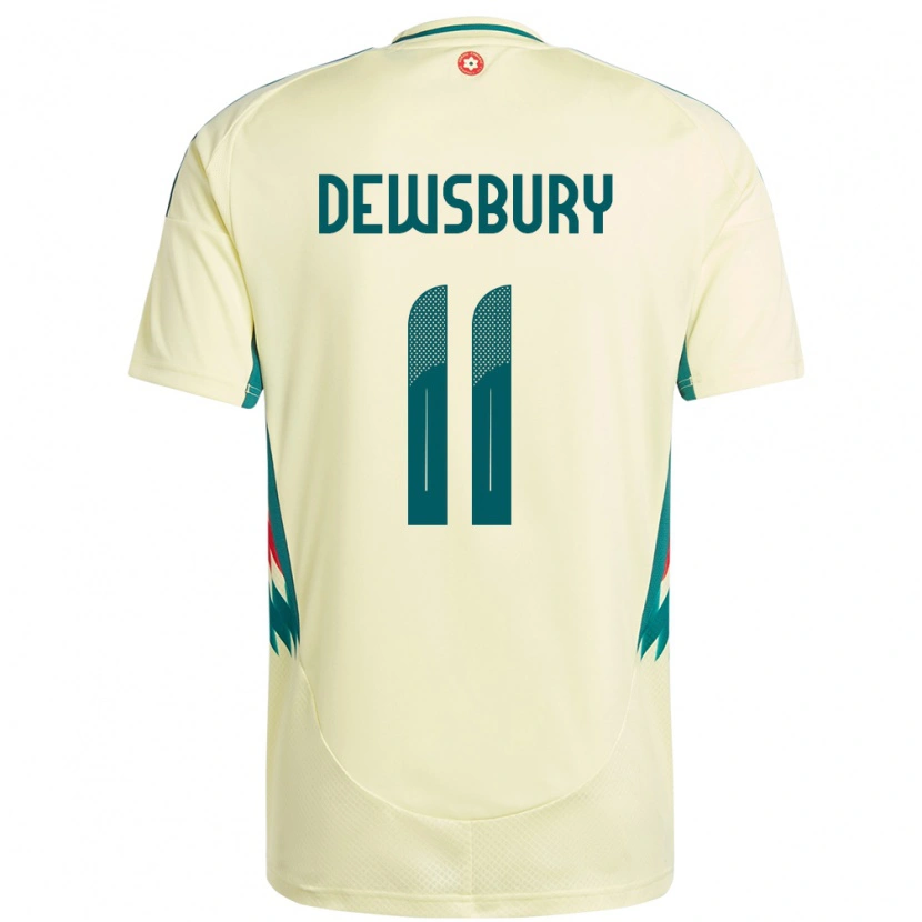 Danxen Mujer Camiseta Gales Ollie Dewsbury #11 Beige Amarillo 2ª Equipación 24-26 La Camisa México