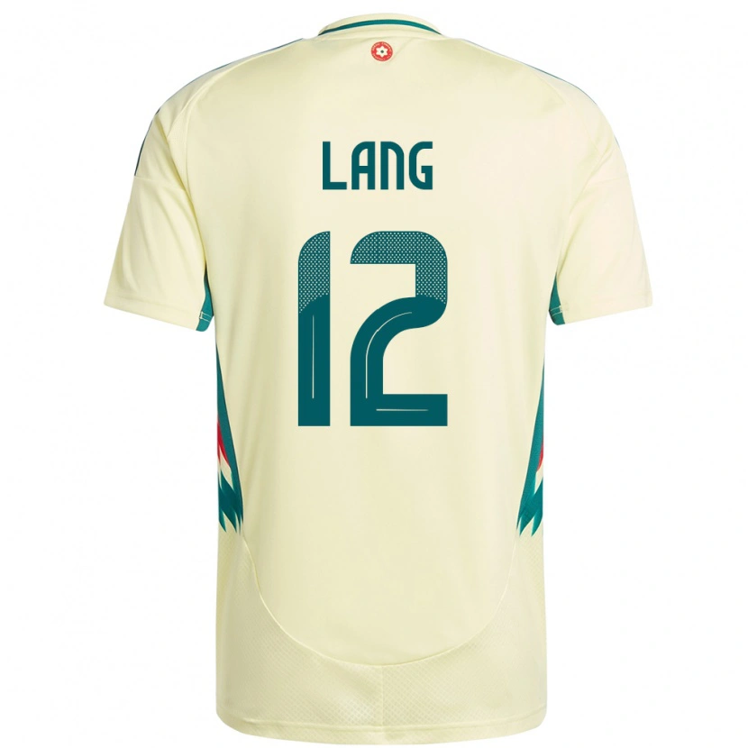 Danxen Mujer Camiseta Gales Alex Lang #12 Beige Amarillo 2ª Equipación 24-26 La Camisa México