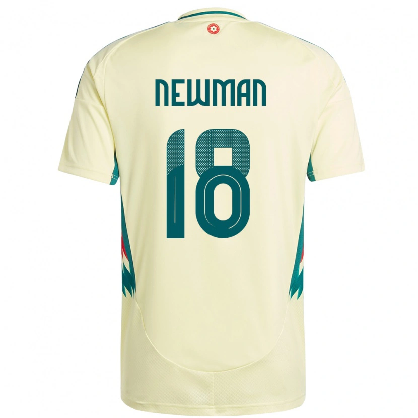 Danxen Mujer Camiseta Gales Oli Newman #18 Beige Amarillo 2ª Equipación 24-26 La Camisa México