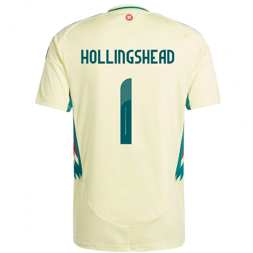 Danxen Mujer Camiseta Gales Ronnie Hollingshead #1 Beige Amarillo 2ª Equipación 24-26 La Camisa México