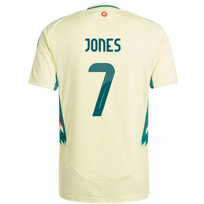 Danxen Mujer Camiseta Gales Emma Jones #7 Beige Amarillo 2ª Equipación 24-26 La Camisa México