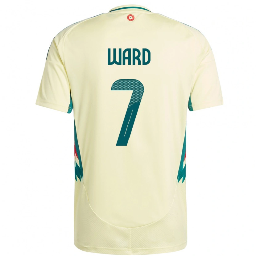 Danxen Mujer Camiseta Gales Helen Ward #7 Beige Amarillo 2ª Equipación 24-26 La Camisa México