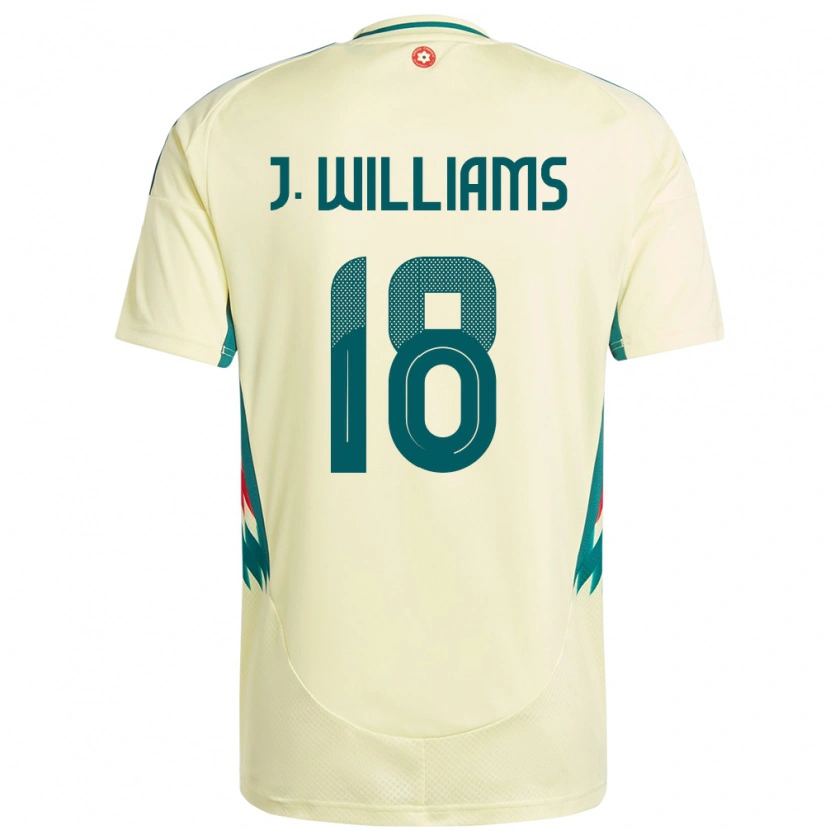 Danxen Mujer Camiseta Gales Jonathan Williams #18 Beige Amarillo 2ª Equipación 24-26 La Camisa México