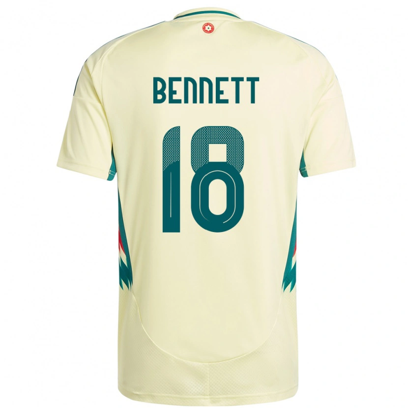 Danxen Mujer Camiseta Gales Murphy Bennett #18 Beige Amarillo 2ª Equipación 24-26 La Camisa México