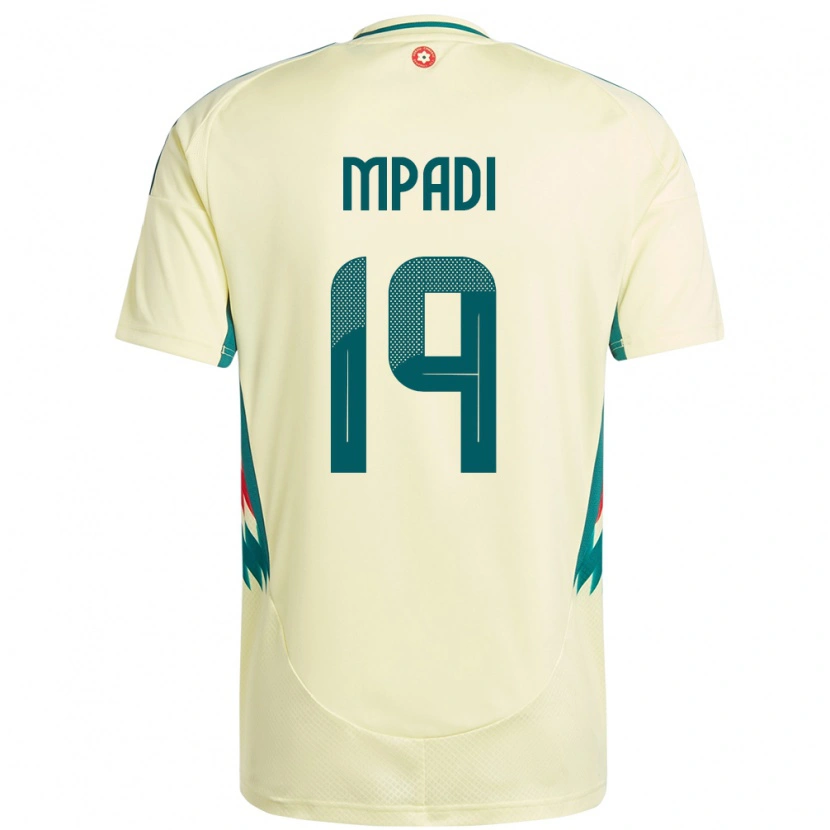 Danxen Mujer Camiseta Gales Japhet Mpadi #19 Beige Amarillo 2ª Equipación 24-26 La Camisa México