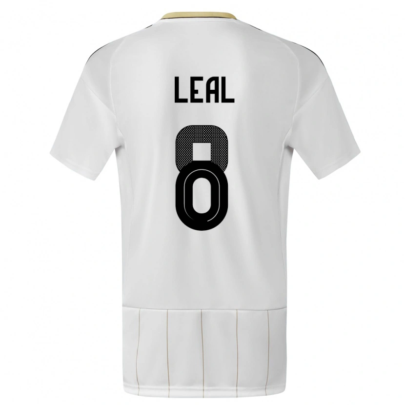 Danxen Mujer Camiseta Costa Rica Randall Leal #8 Blanco 2ª Equipación 24-26 La Camisa México