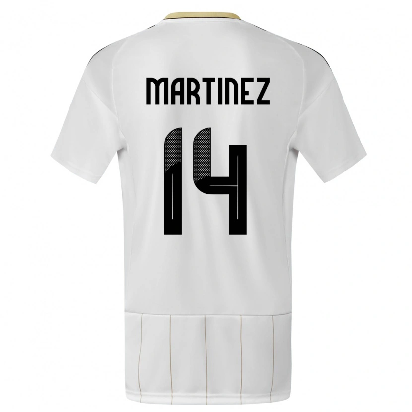 Danxen Mujer Camiseta Costa Rica Alonso Martínez #14 Blanco 2ª Equipación 24-26 La Camisa México