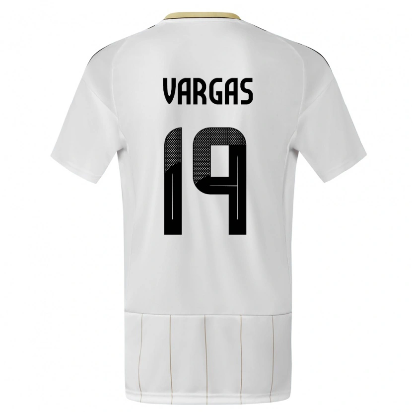 Danxen Mujer Camiseta Costa Rica Kenneth Vargas #19 Blanco 2ª Equipación 24-26 La Camisa México