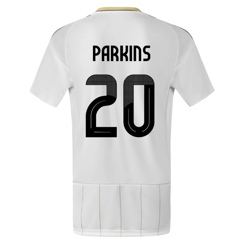 Danxen Mujer Camiseta Costa Rica Rashir Parkins #20 Blanco 2ª Equipación 24-26 La Camisa México