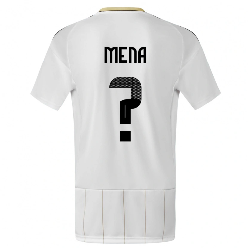 Danxen Mujer Camiseta Costa Rica Marko Mena #0 Blanco 2ª Equipación 24-26 La Camisa México