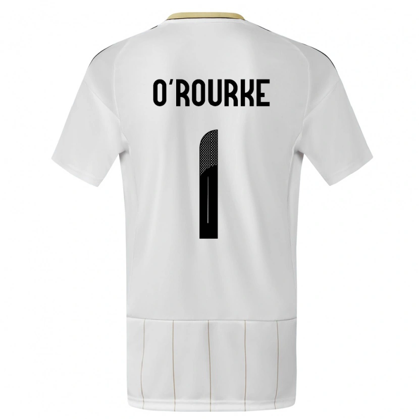 Danxen Mujer Camiseta Costa Rica Ian O'rourke #1 Blanco 2ª Equipación 24-26 La Camisa México
