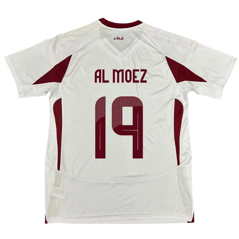 Danxen Mujer Camiseta Catar Almoez Ali #19 Blanco 2ª Equipación 24-26 La Camisa México
