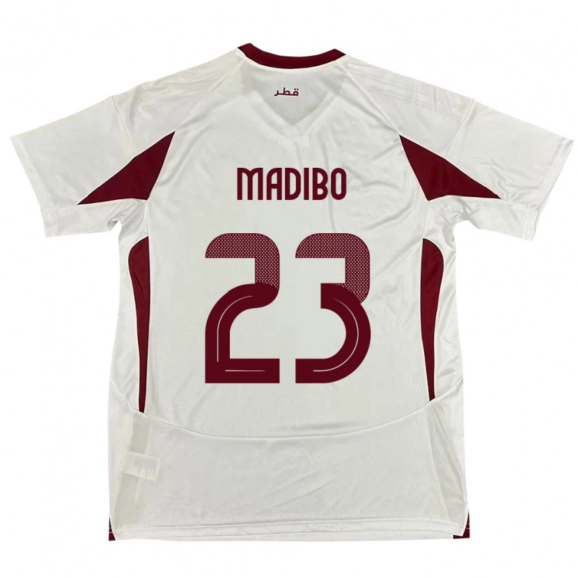 Danxen Mujer Camiseta Catar Assim Madibo #23 Blanco 2ª Equipación 24-26 La Camisa México
