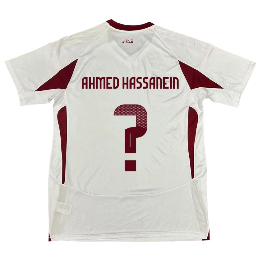 Danxen Mujer Camiseta Catar Seifeldin Ahmed Hassanein #0 Blanco 2ª Equipación 24-26 La Camisa México