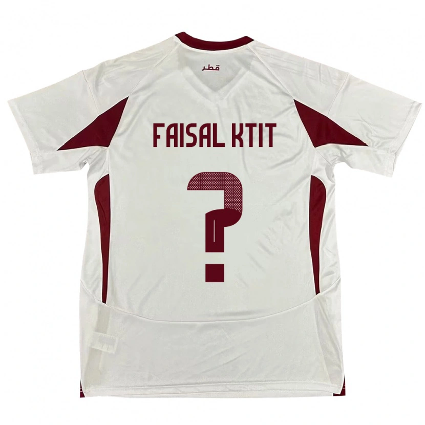 Danxen Mujer Camiseta Catar Zaid Faisal Ktit #0 Blanco 2ª Equipación 24-26 La Camisa México