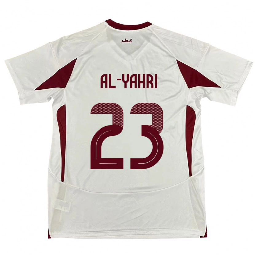 Danxen Mujer Camiseta Catar Nawaf Al-Yahri #23 Blanco 2ª Equipación 24-26 La Camisa México