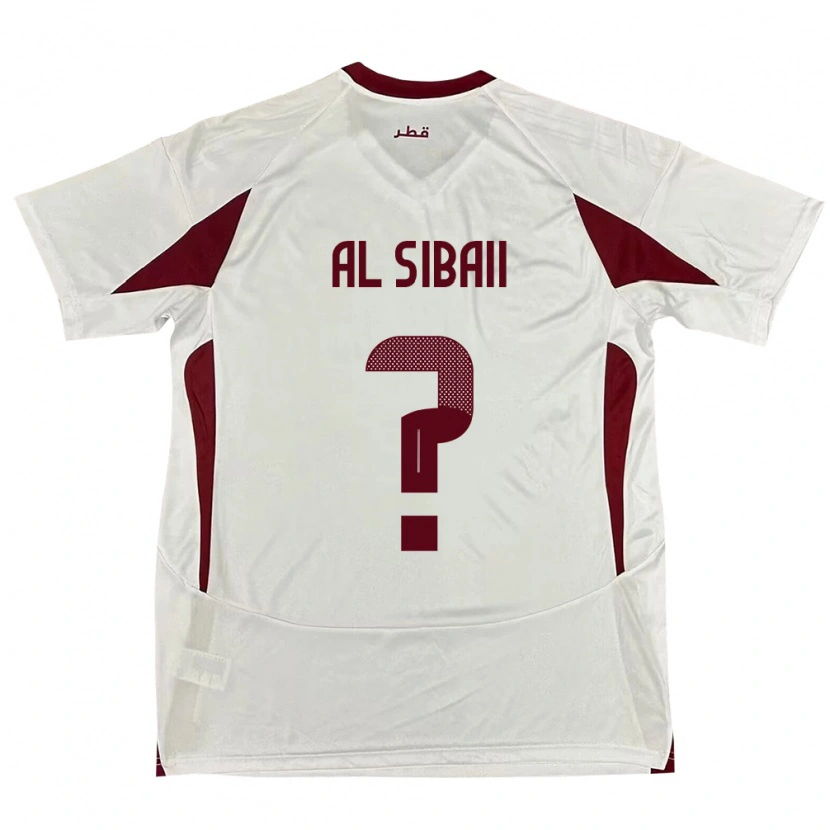 Danxen Mujer Camiseta Catar Ahmad Al Sibaii #0 Blanco 2ª Equipación 24-26 La Camisa México