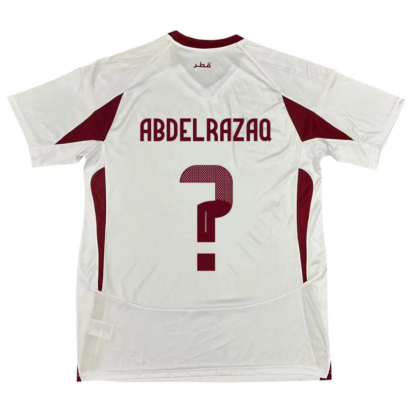 Danxen Mujer Camiseta Catar Yussef Abdelrazaq #0 Blanco 2ª Equipación 24-26 La Camisa México