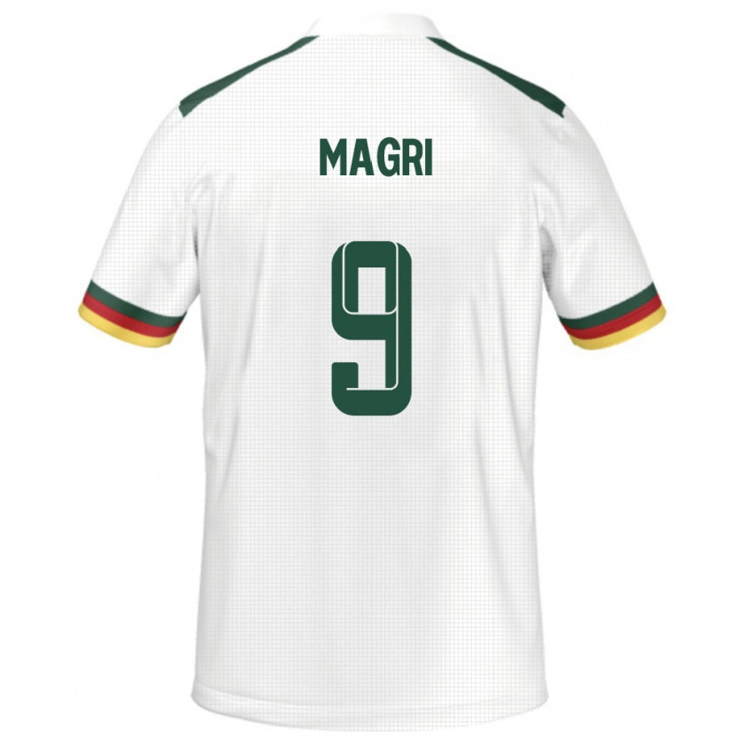 Danxen Mujer Camiseta Camerún Frank Magri #9 Blanco 2ª Equipación 24-26 La Camisa México