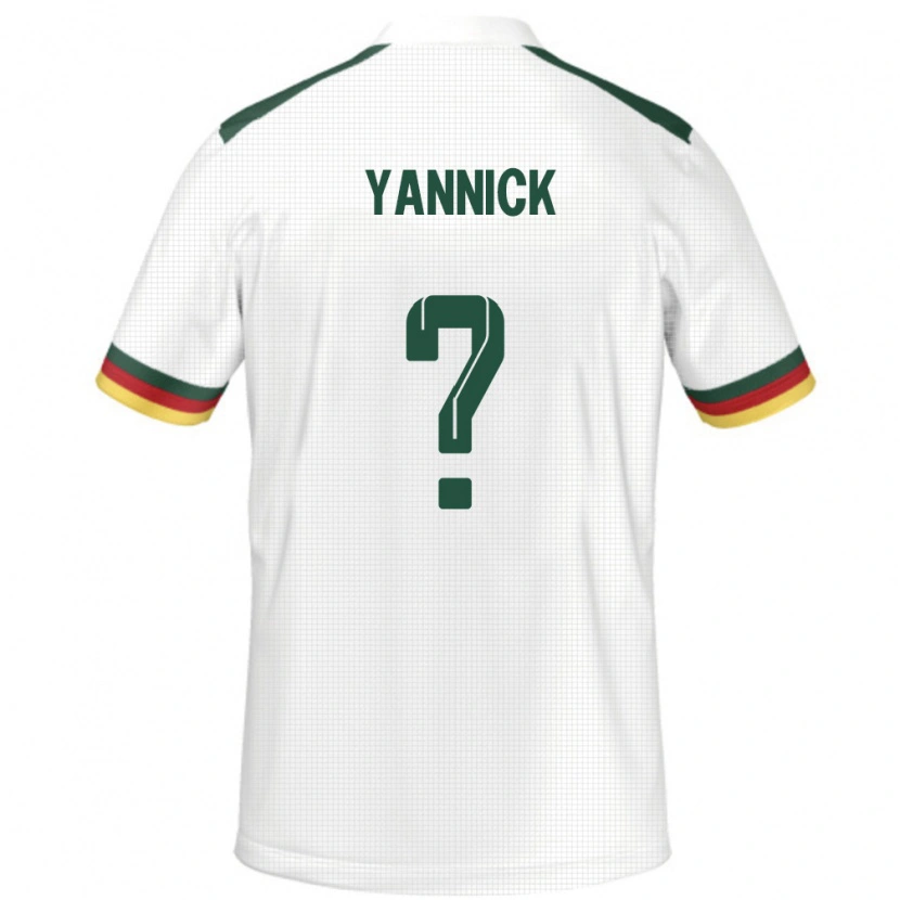 Danxen Mujer Camiseta Camerún Noah Yannick #0 Blanco 2ª Equipación 24-26 La Camisa México