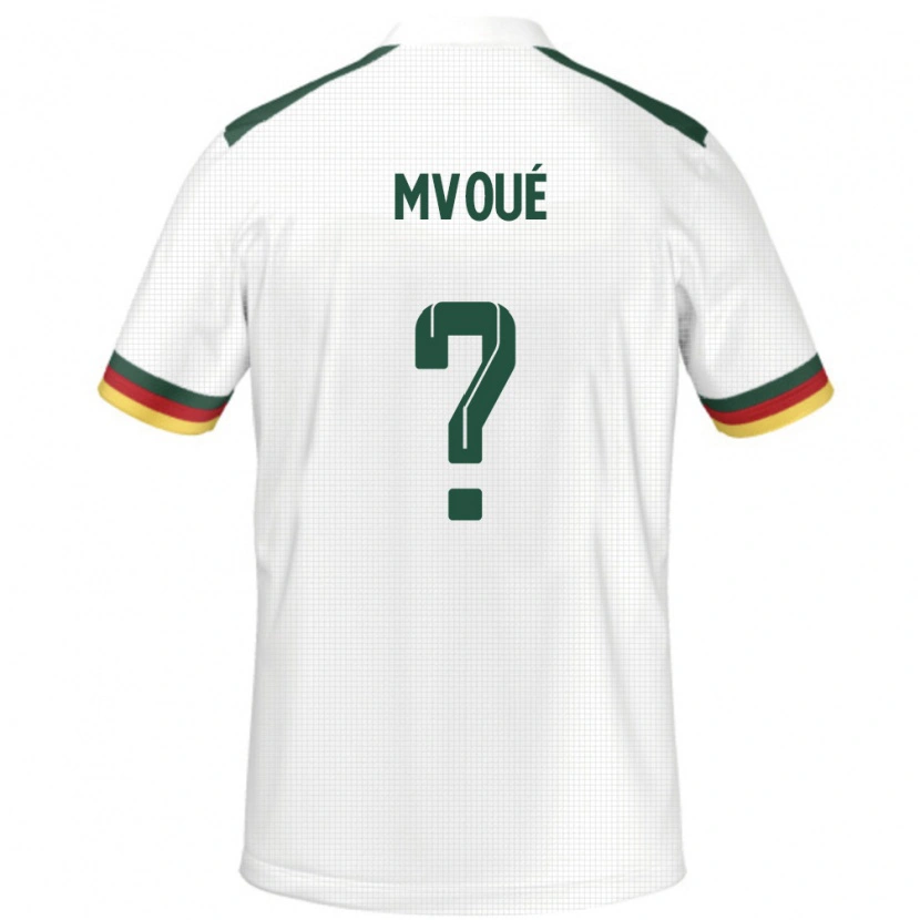Danxen Mujer Camiseta Camerún Steve Mvoué #0 Blanco 2ª Equipación 24-26 La Camisa México