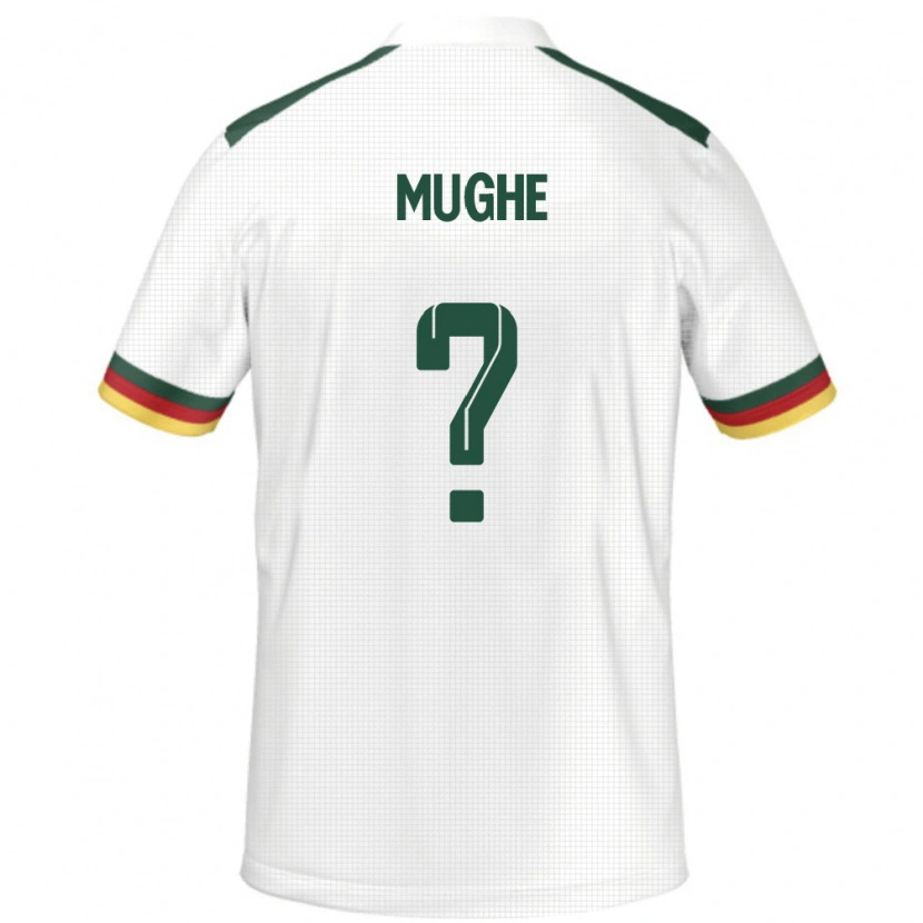 Danxen Mujer Camiseta Camerún François Mughe #0 Blanco 2ª Equipación 24-26 La Camisa México