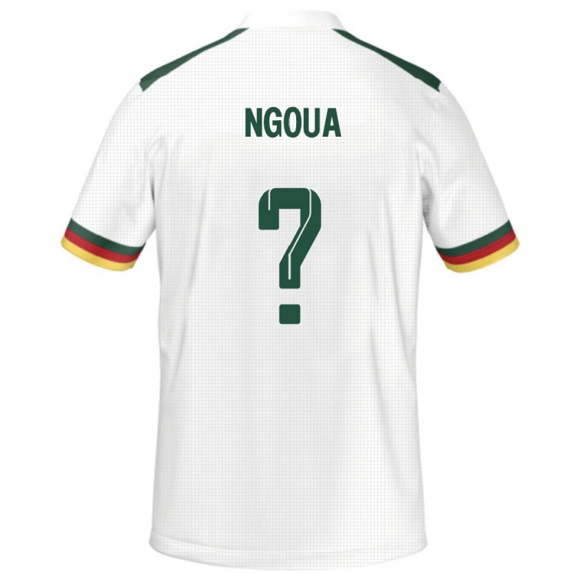 Danxen Mujer Camiseta Camerún Boris Ngoua #0 Blanco 2ª Equipación 24-26 La Camisa México