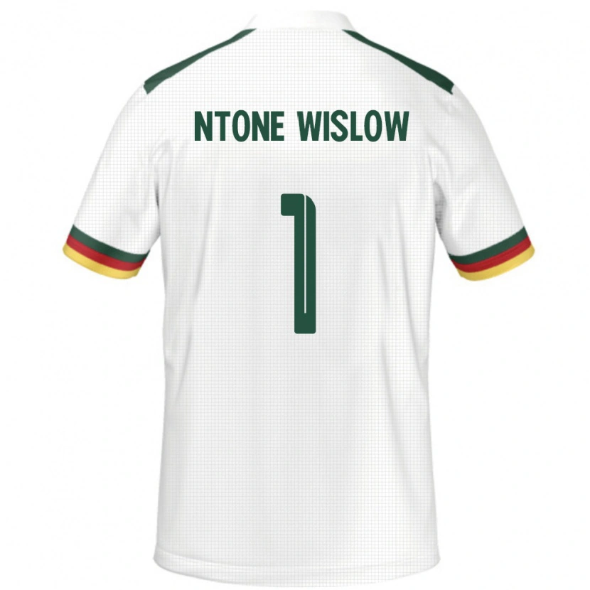 Danxen Mujer Camiseta Camerún Junior Hecube Ntone Wislow #1 Blanco 2ª Equipación 24-26 La Camisa México