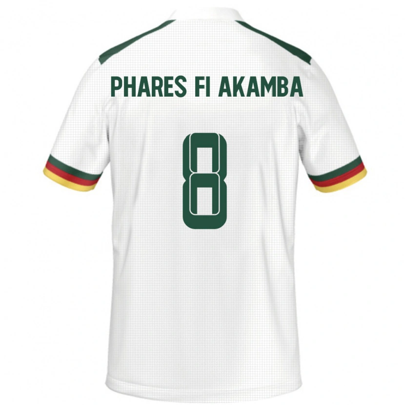 Danxen Mujer Camiseta Camerún Collins Phares Fi Akamba #8 Blanco 2ª Equipación 24-26 La Camisa México