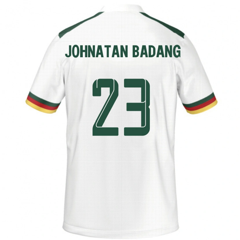 Danxen Mujer Camiseta Camerún Cédric Johnatan Badang #23 Blanco 2ª Equipación 24-26 La Camisa México