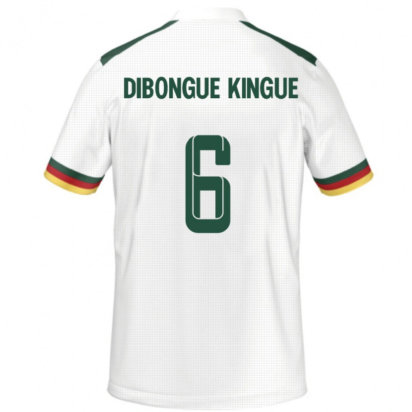 Danxen Mujer Camiseta Camerún Gael Dibongue Kingue #6 Blanco 2ª Equipación 24-26 La Camisa México