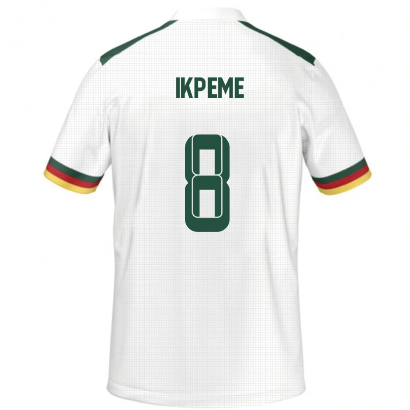Danxen Mujer Camiseta Camerún Stephan Ikpeme #8 Blanco 2ª Equipación 24-26 La Camisa México