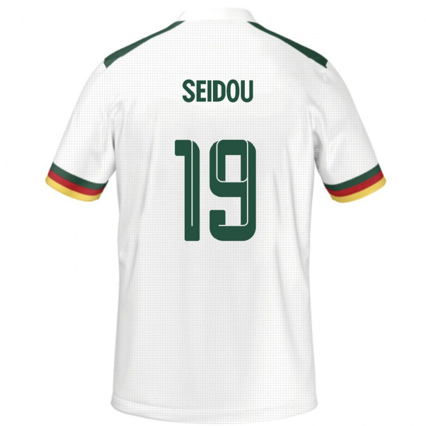 Danxen Mujer Camiseta Camerún Ismaila Seidou #19 Blanco 2ª Equipación 24-26 La Camisa México