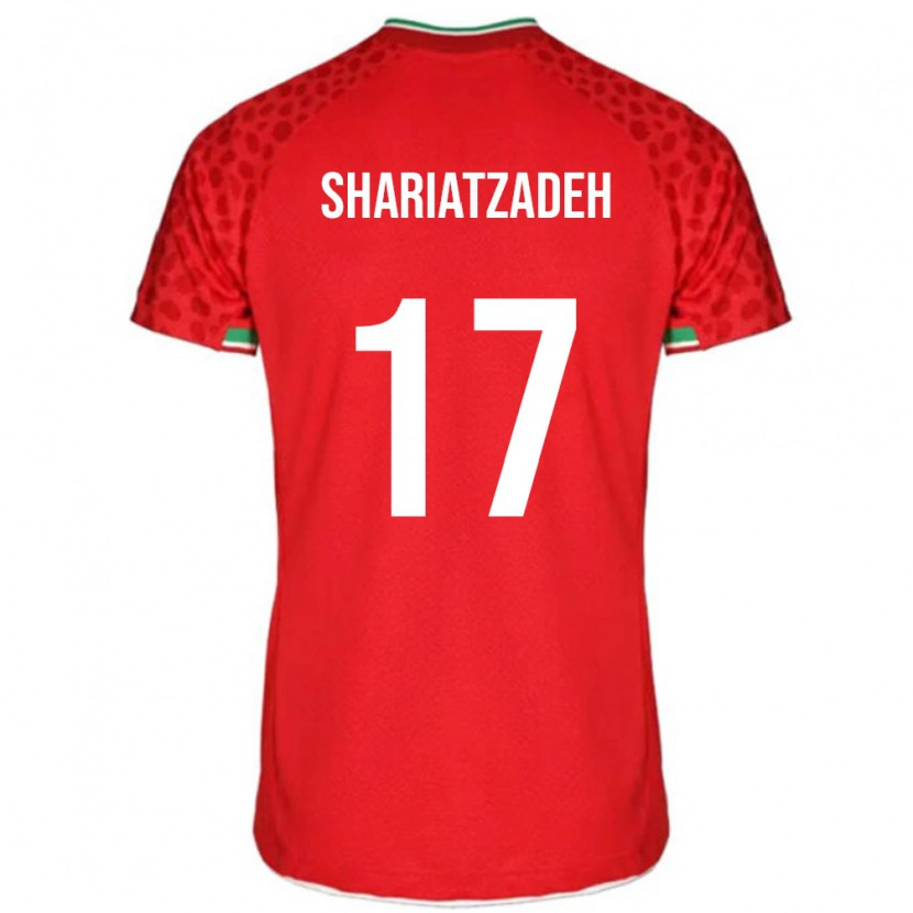 Danxen Mujer Camiseta Irán Ahmad Shariatzadeh #17 Rojo 2ª Equipación 24-26 La Camisa México