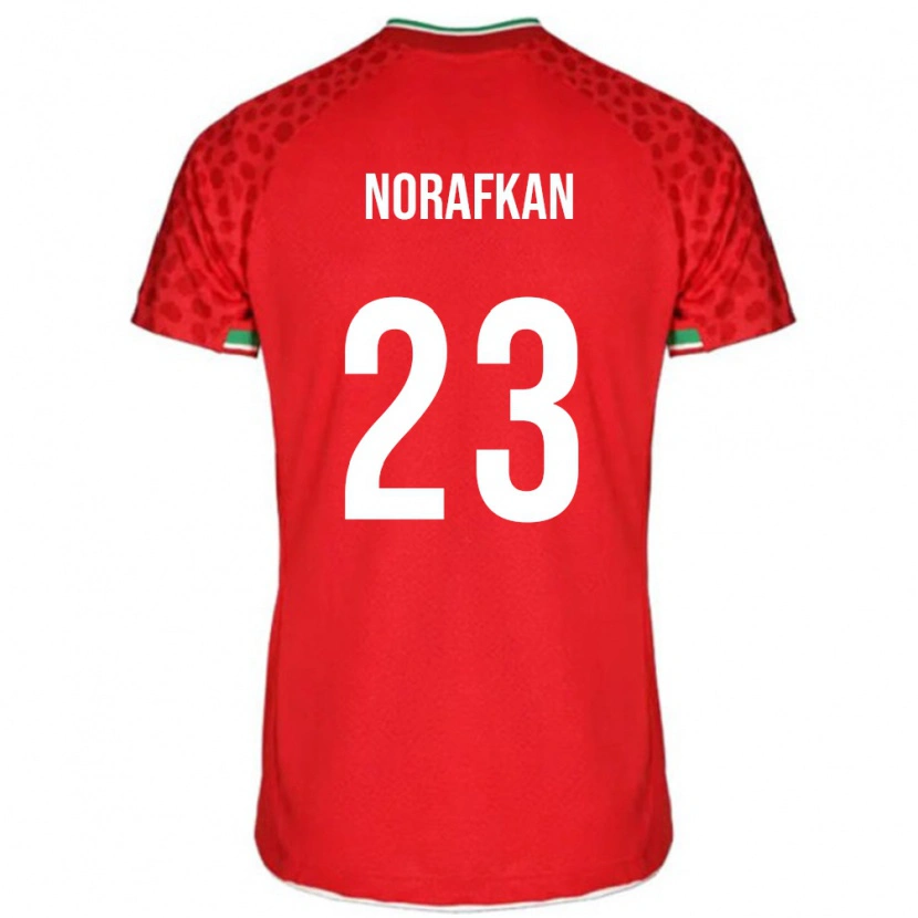 Danxen Mujer Camiseta Irán Omid Norafkan #23 Rojo 2ª Equipación 24-26 La Camisa México