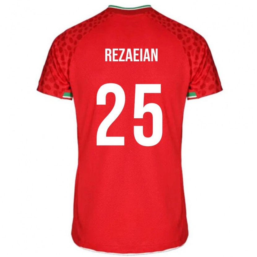 Danxen Mujer Camiseta Irán Ramin Rezaeian #25 Rojo 2ª Equipación 24-26 La Camisa México