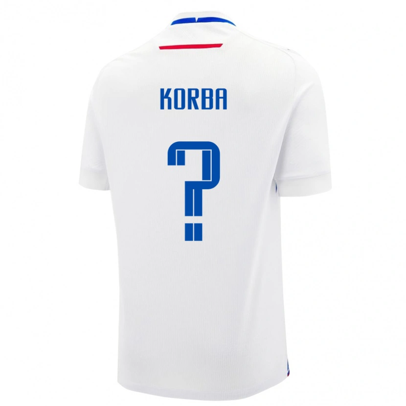 Danxen Mujer Camiseta Eslovaquia Rastislav Korba #0 Blanco 2ª Equipación 24-26 La Camisa México