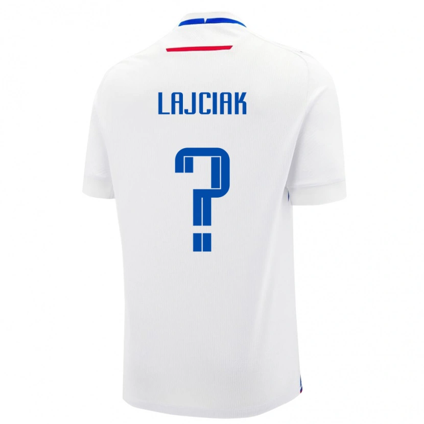 Danxen Mujer Camiseta Eslovaquia Alex Lajciak #0 Blanco 2ª Equipación 24-26 La Camisa México