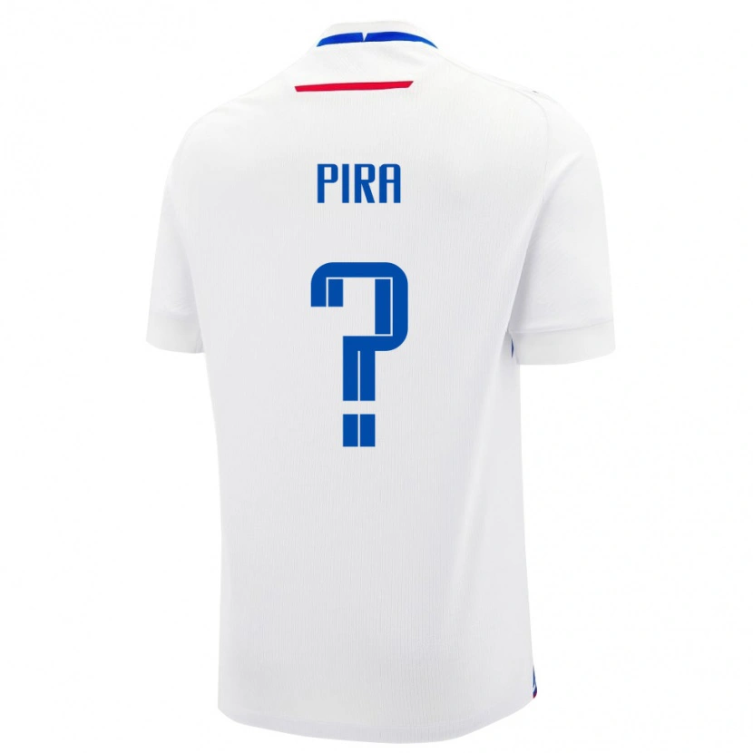Danxen Mujer Camiseta Eslovaquia Jakub Pira #0 Blanco 2ª Equipación 24-26 La Camisa México