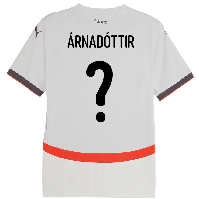 Danxen Mujer Camiseta Islandia Kristín Dís Árnadóttir #0 Blanco 2ª Equipación 24-26 La Camisa México