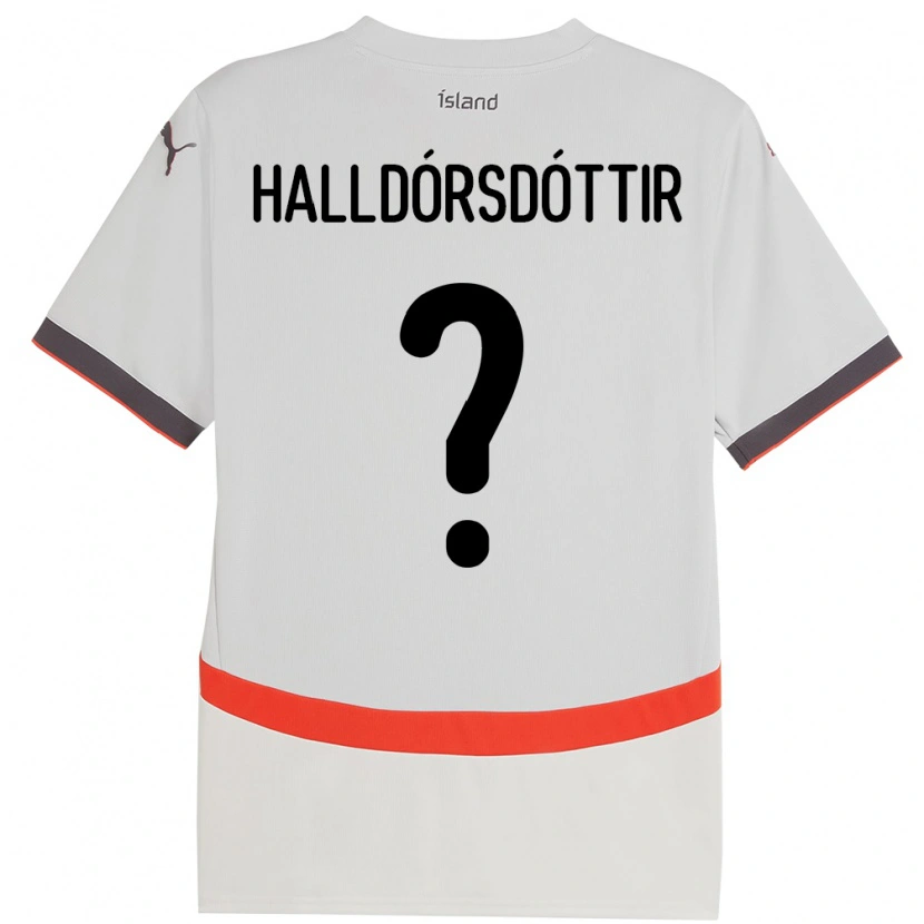 Danxen Mujer Camiseta Islandia Ásdís Karen Halldórsdóttir #0 Blanco 2ª Equipación 24-26 La Camisa México