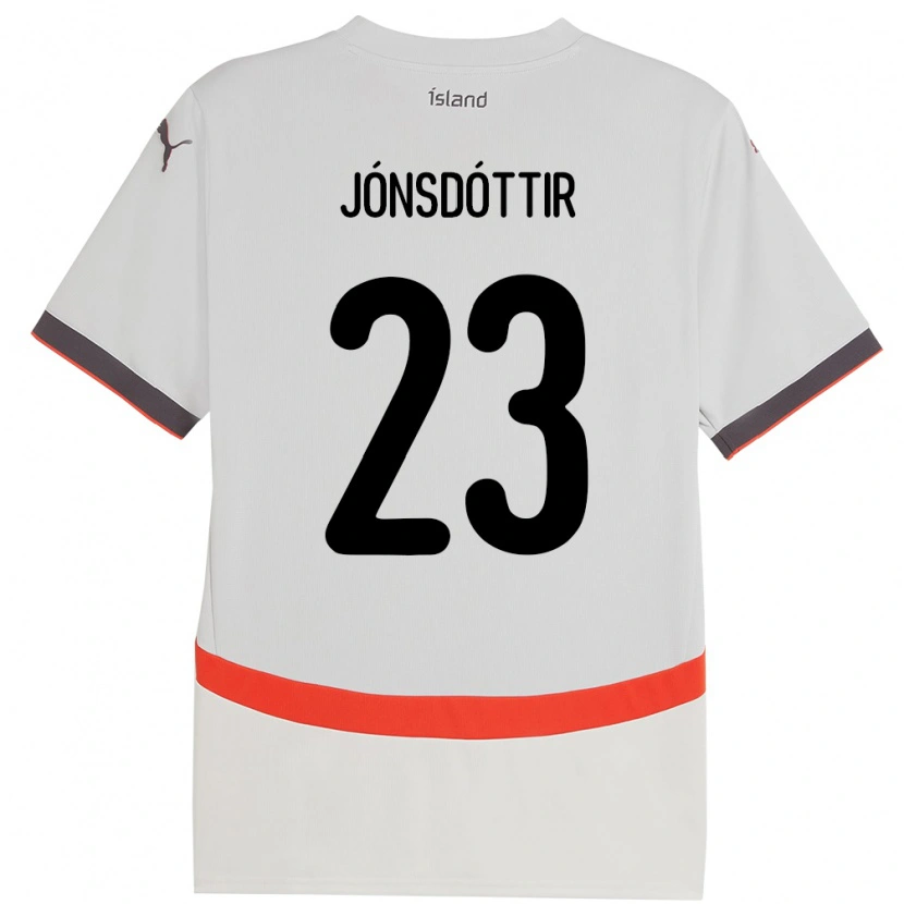Danxen Mujer Camiseta Islandia Sveindís Jane Jónsdóttir #23 Blanco 2ª Equipación 24-26 La Camisa México