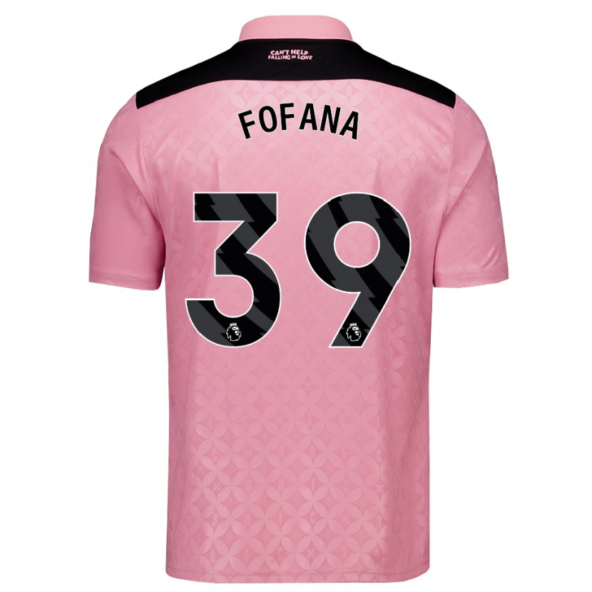 Danxen Mujer Camiseta Malick Fofana #39 Rosaclaro Negro 2ª Equipación 2026/27 La Camisa México