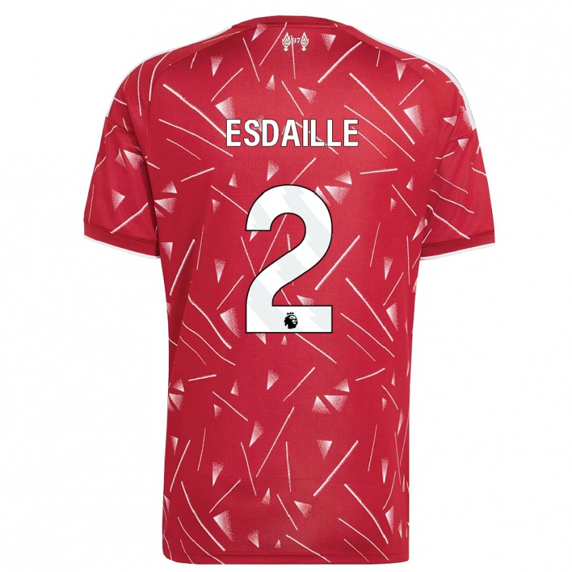 Danxen Mujer Camiseta Dj Esdaille #2 Blanco Rojo 1ª Equipación 2026/27 La Camisa México
