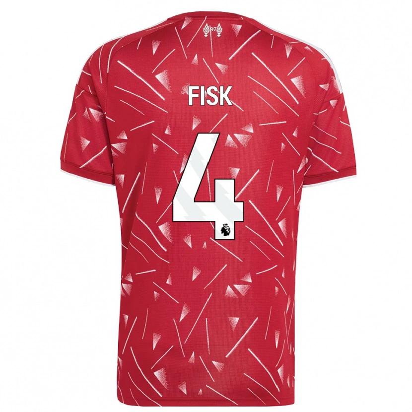 Danxen Mujer Camiseta Grace Fisk #4 Blanco Rojo 1ª Equipación 2026/27 La Camisa México