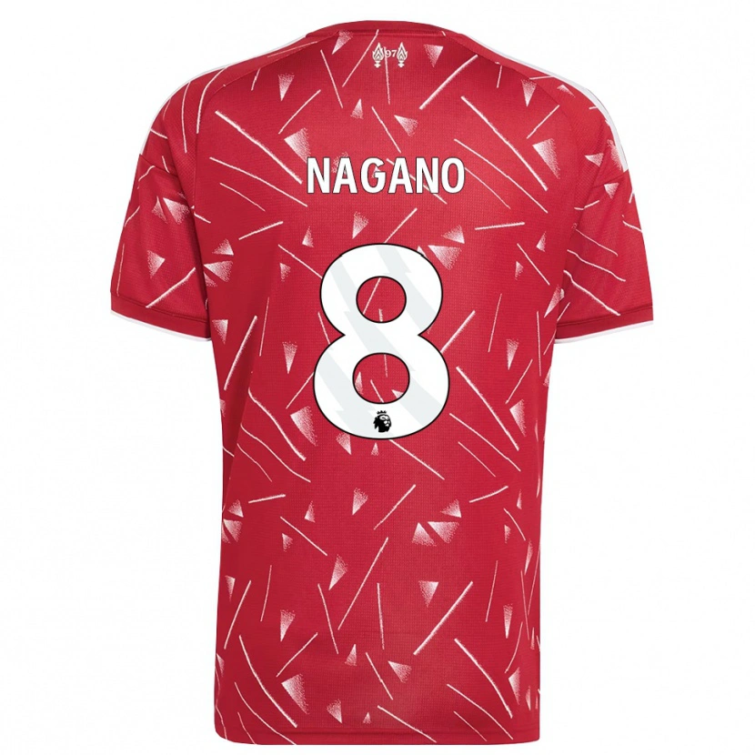 Danxen Mujer Camiseta Fūka Nagano #8 Blanco Rojo 1ª Equipación 2026/27 La Camisa México