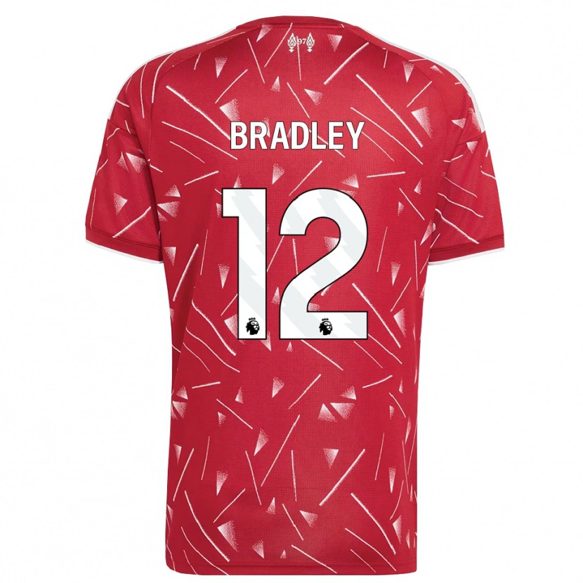 Danxen Mujer Camiseta Conor Bradley #12 Blanco Rojo 1ª Equipación 2026/27 La Camisa México